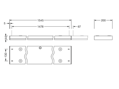 Dimensional drawing Siteco 51MP26WM2441WA Ceiling  wall luminaire