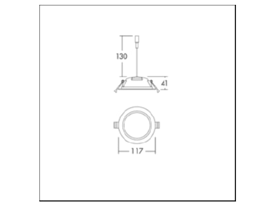 Ma�zeichnung THORNeco AMY VARIO  96638035 LED Downlight MC AMY VARIO 96638035