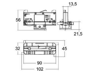 Dimensional drawing Brumberg 87138070 Optical accessory for luminaires