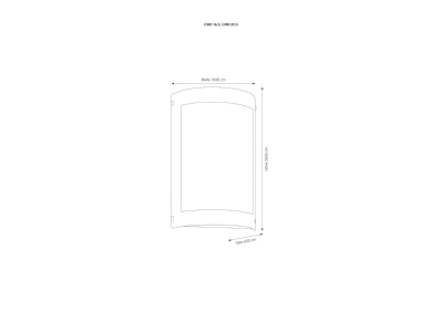 Dimensional drawing CMD Creativ 16 3 LED Luminaire for streets and places