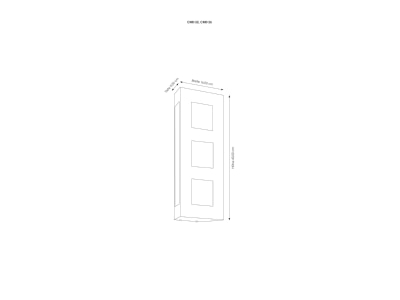 Dimensional drawing CMD Creativ 26 HN BM Luminaire for streets and places