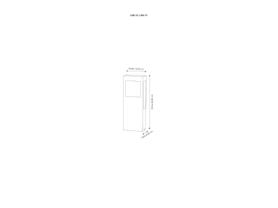Dimensional drawing CMD Creativ 39 Luminaire for streets and places