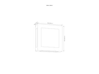 Dimensional drawing CMD Creativ 42 HN N BM Luminaire for streets and places