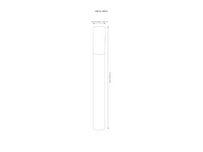 Dimensional drawing CMD Creativ 64 Luminaire for streets and places