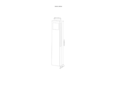 Dimensional drawing CMD Creativ 66 HN ST Luminaire for streets and places