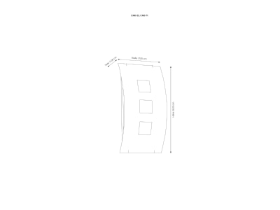 Dimensional drawing CMD Creativ 71 Luminaire for streets and places