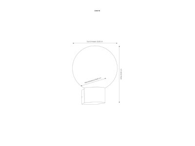 Dimensional drawing CMD Creativ 93 Luminaire for streets and places
