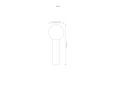 Dimensional drawing CMD Creativ 95 Luminaire for streets and places