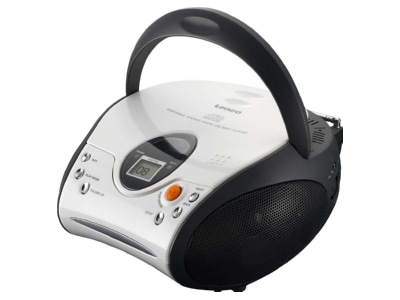 Ansicht schrg 1 Lenco SCD 24 white UKW Radio m CD stereo weiss