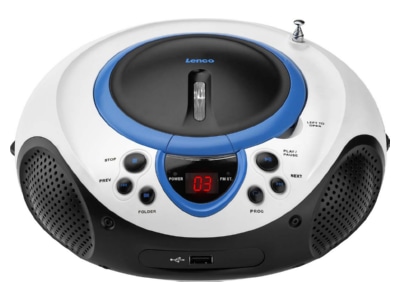 Produktbild 1 Lenco SCD 38 USB blue UKW Radio CD MP3 tragbar USB blau