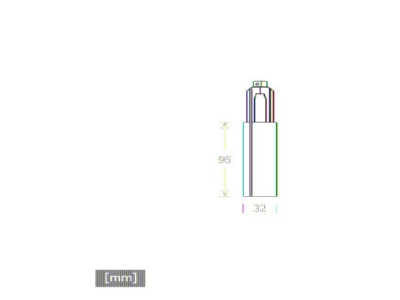 Mazeichnung LTS ST A F PE L 9002 GR Endeinspeisung gr PE links Aufbau