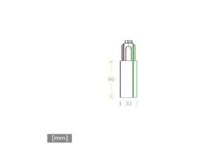 Mazeichnung LTS ST A F PE R 9001 SW Endeinspeisung sw PE rechts Aufbau