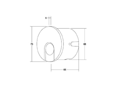 Dimensional drawing Brumberg 10156083 Ceiling  wall luminaire 1x1 5W