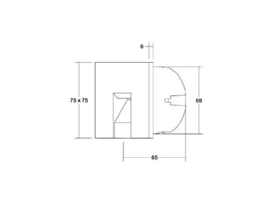 Dimensional drawing Brumberg 10157073 Ceiling  wall luminaire 1x1 5W
