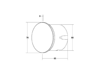 Dimensional drawing Brumberg 10158083 Ceiling  wall luminaire 1x1 5W