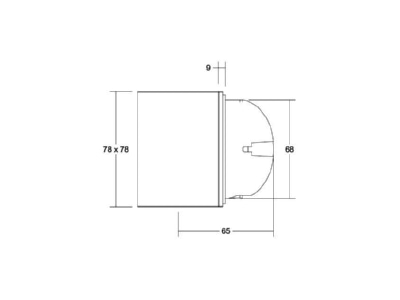 Dimensional drawing Brumberg 10159083 Ceiling  wall luminaire 1x1 5W