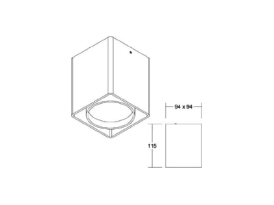 Mazeichnung Brumberg 12392173 LED Anbaudownlight