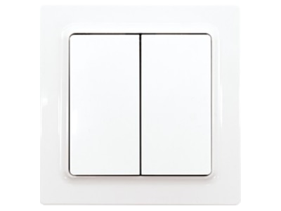 Product image 1 Eltako W2T55E wg Push button 2 make contacts  NO  white
