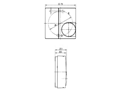 Mazeichnung Eberle INSTAT 868 r1H Raumregler Funksender 868MHz batteriebetr 