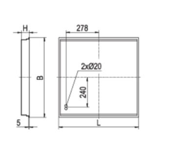 Line drawing Ridi Leuchten EBRE  0822814 Ceiling  wall luminaire 2x14W EBRE 0822814
