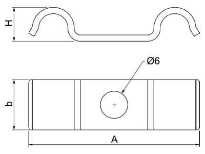 Dimensional drawing 1 OBO 1015 D 10 G Mounting strap 10mm

