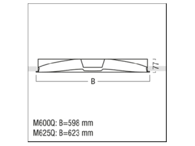 Dimensional drawing Zumtobel MLinf EL  42185207 Ceiling  wall luminaire MLinf EL 42185207