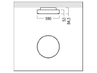 Dimensional drawing Zumtobel ONDA2 A  42184841 Ceiling  wall luminaire ONDA2 A 42184841
