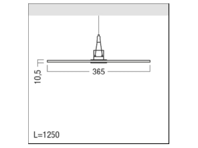 Mazeichnung Zumtobel VAERO LED  42184830 LED Pendelleuchte 4000K VAERO LED 42184830