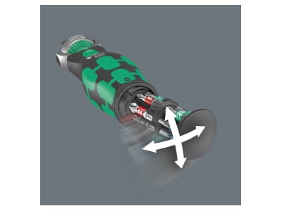 Detailansicht 2 Wera 8009ZyklopPocketSet1 Zyklop Knarre mit Bit Magazin
