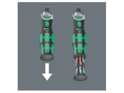 Detailansicht 7 Wera 8009ZyklopPocketSet1 Zyklop Knarre mit Bit Magazin