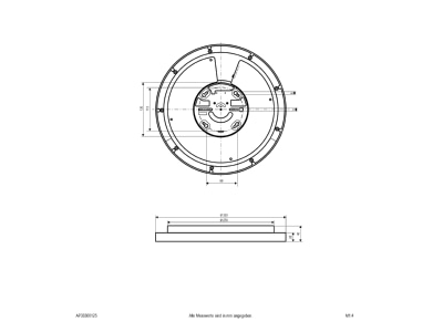 Dimensional drawing EVN AP33300125 Ceiling  wall luminaire