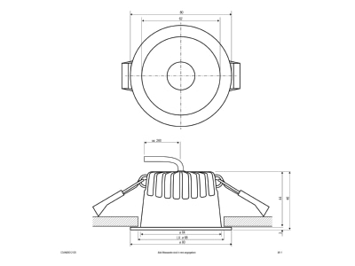 Mazeichnung EVN C54N06012125 LED Downlight CCT