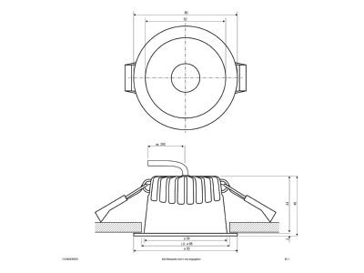 Mazeichnung EVN C54N06090925 LED Downlight CCT
