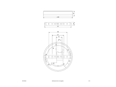 Dimensional drawing EVN RF30150125 Ceiling  wall luminaire