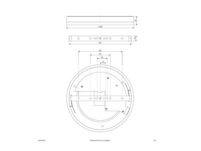 Dimensional drawing EVN RF40250125 Ceiling  wall luminaire