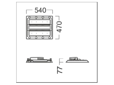 Ma�zeichnung Zumtobel CR2 M10k   42937539 LED Hallenleuchte 840 CR2 M10k  42937539