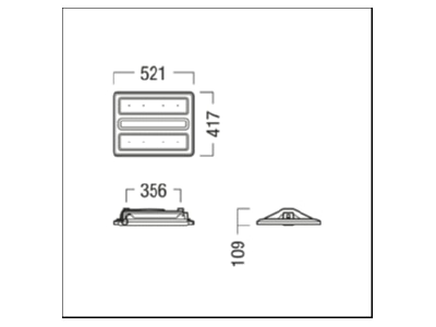 Ma�zeichnung Zumtobel CR2PL FI M  42188111 LED Hallenleuchte 840 CR2PL FI M 42188111
