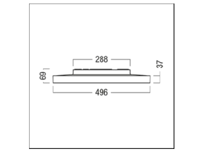 Dimensional drawing Zumtobel LANOSL4600  42188239 Ceiling  wall luminaire LANOSL4600 42188239