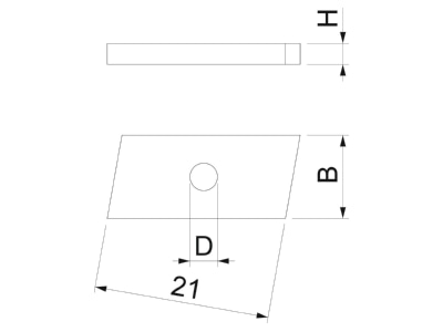 Mazeichnung 1 OBO CL27SN M4 ZL Gleitmutter M4  fuer Profilsch 