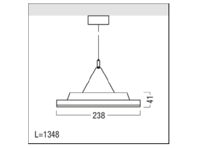 Dimensional drawing Zumtobel MIRL DI LED 42928694 Pendant luminaire LED not exchangeable