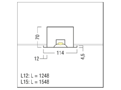 Mazeichnung Zumtobel MIRL LED  42185483 LED Deckeneinbauleuchte 4000K MIRL LED 42185483