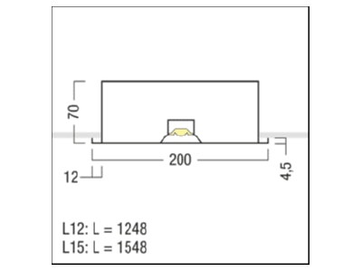 Mazeichnung Zumtobel MIRL LED  42185487 LED Deckeneinbauleuchte 4000K MIRL LED 42185487
