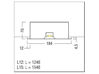 Mazeichnung Zumtobel MIRL LED  42186251 LED Deckeneinbauleuchte 3000K MIRL LED 42186251