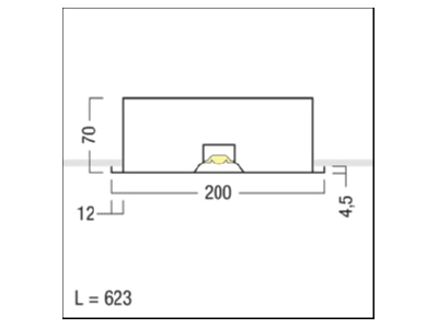 Mazeichnung Zumtobel MIRL LED  42186256 LED Deckeneinbauleuchte 3000K MIRL LED 42186256