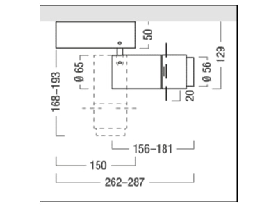 Mazeichnung Zumtobel SUP2 L PRO  60715003 LED Strahler  Projektion  3000K SUP2 L PRO 60715003