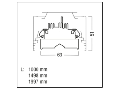 Mazeichnung Zumtobel TRINOS LED  42185869 LED Lichtbandleuchte TRINOS LED 42185869