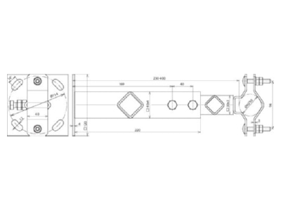 Dimensional drawing 1 DEHN 105347 Accessory for lightning protection
