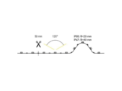 Dimensional drawing Brumberg 15317004 Light ribbon  hose  strip 24V white