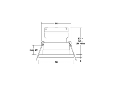 Mazeichnung Brumberg 37015420 Einbaumodul rund