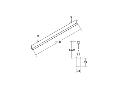 Mazeichnung Brumberg 77353083 LED Pendel Profilleuchte 3000K  i d 